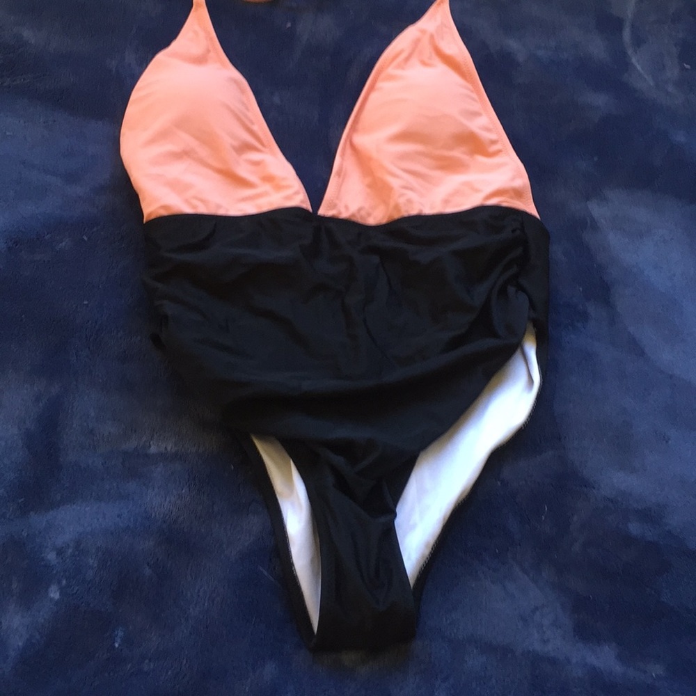 Pink and Black One Piece